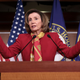 WASHINGTON, DC - FEBRUARY 09: Speaker of the House Nancy Pelosi answers questions during a press conference at the U.S. Capitol on February 09, 2022, in Washington, DC.